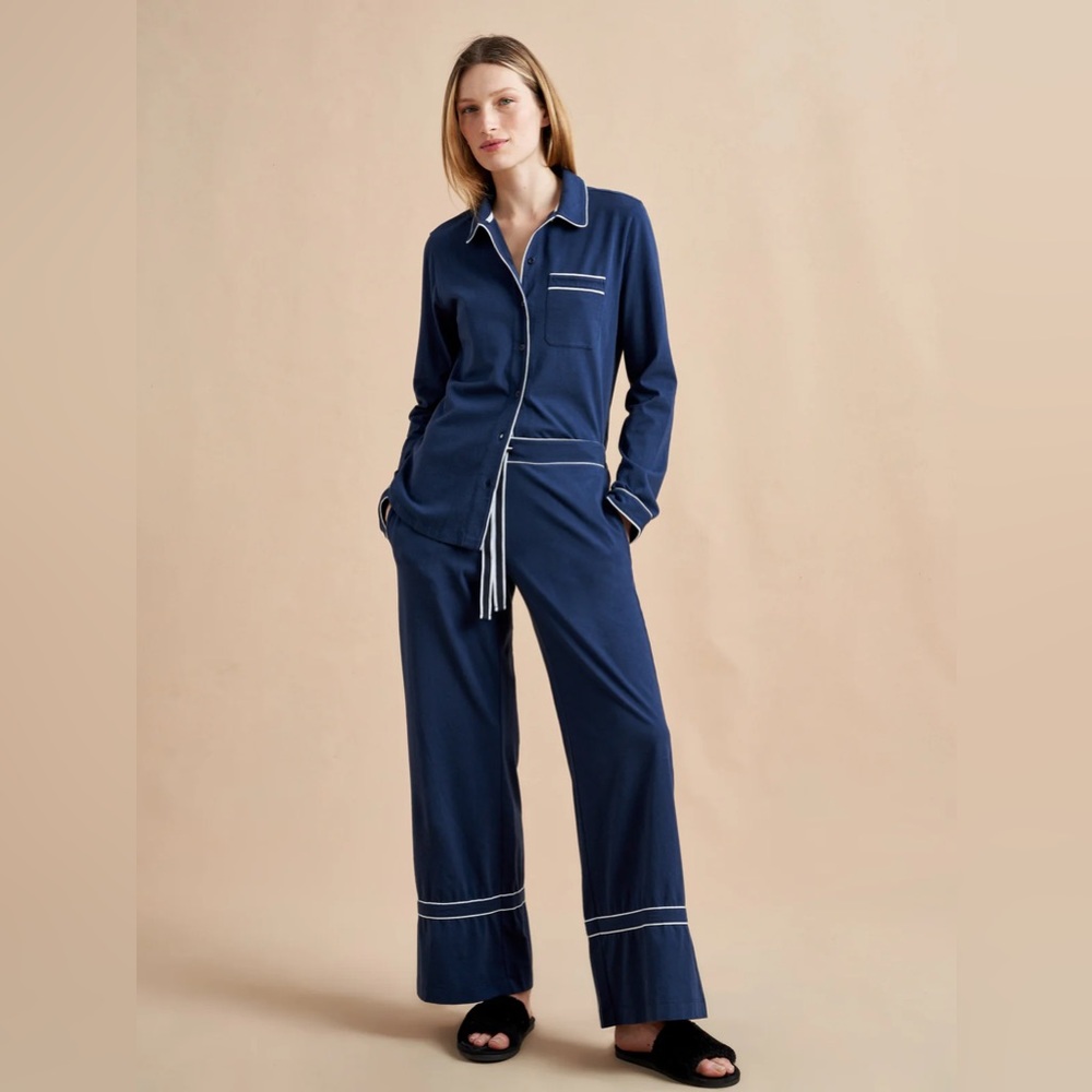 La Ligne NYC Bonne Nuit Pajama Pants in navy